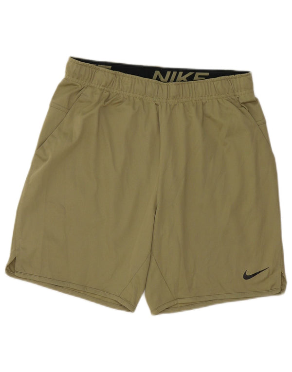 Nike - Pantalones cortos deportivos Dri Fit para hombre, poliéster verde pequeño