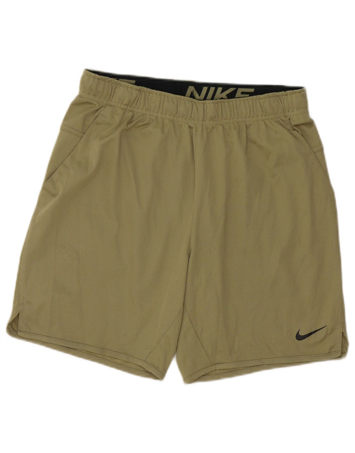 Nike - Pantalones cortos deportivos Dri Fit para hombre, poliéster verde pequeño