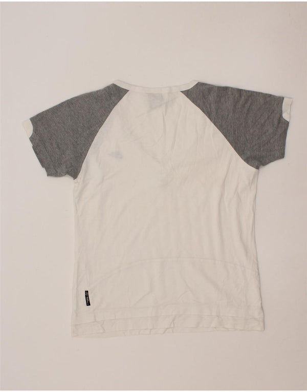 NIKE Womens T-Shirt Top UK 14/16 Large White Colourblock
