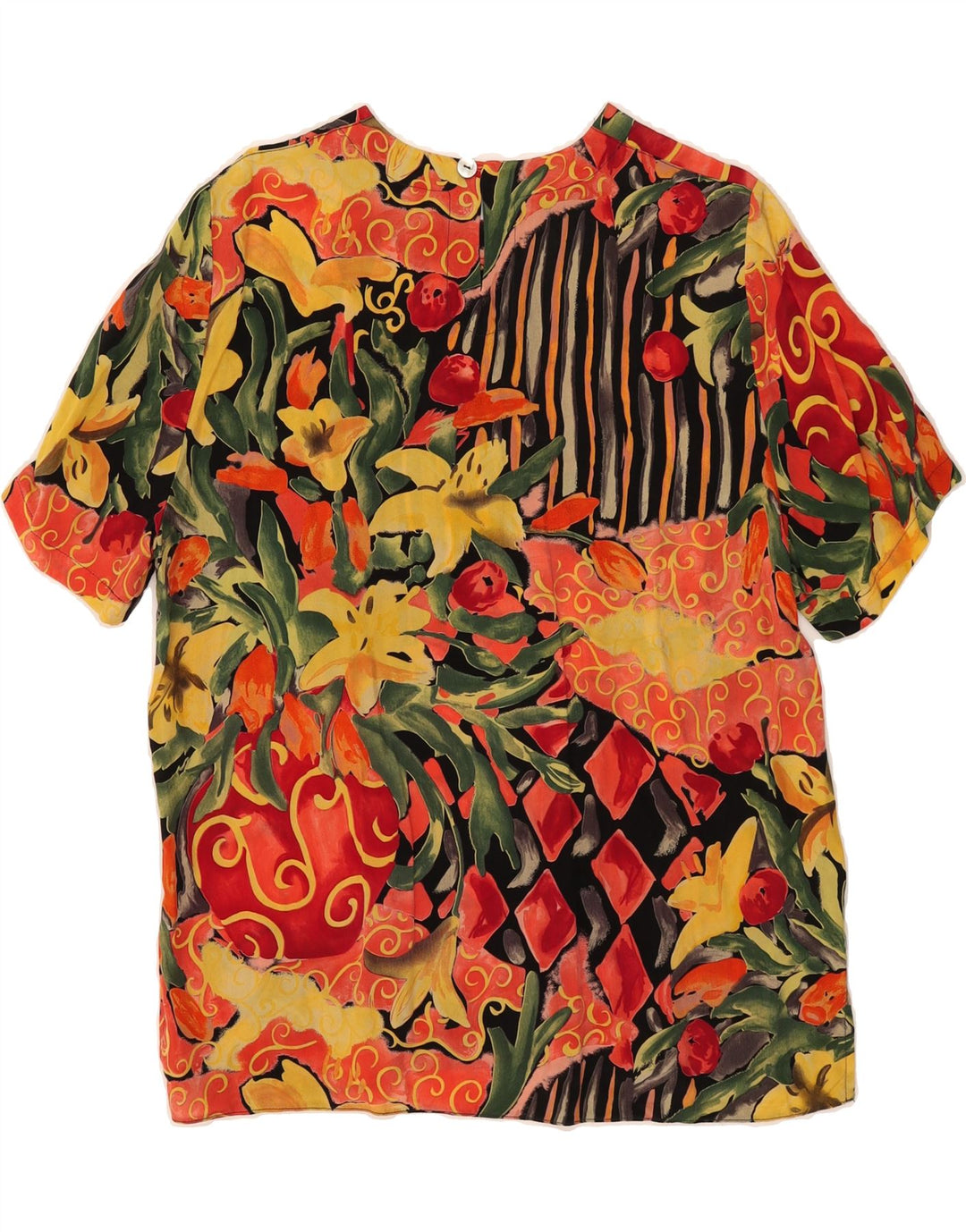 YOUR SIXTH SENSE Womens Blouse Top UK 14 Large Multicoloured Floral Vintage Your Sixth Sense and Second-Hand Your Sixth Sense from Messina Hembry 