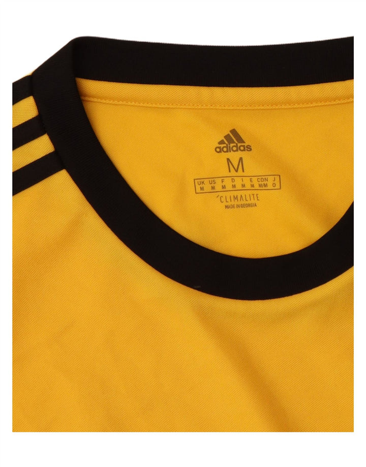 Adidas Hombre Climalite Camiseta Top Poliéster Amarillo Medio