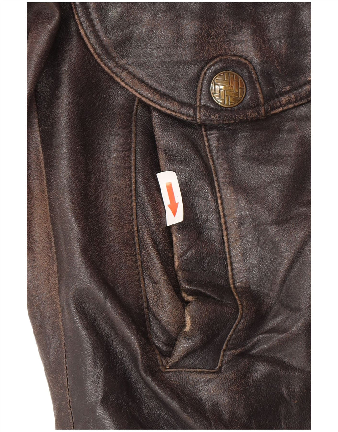 Vintage chaqueta de cuero para hombre Reino Unido 44 2XL cuero negro
