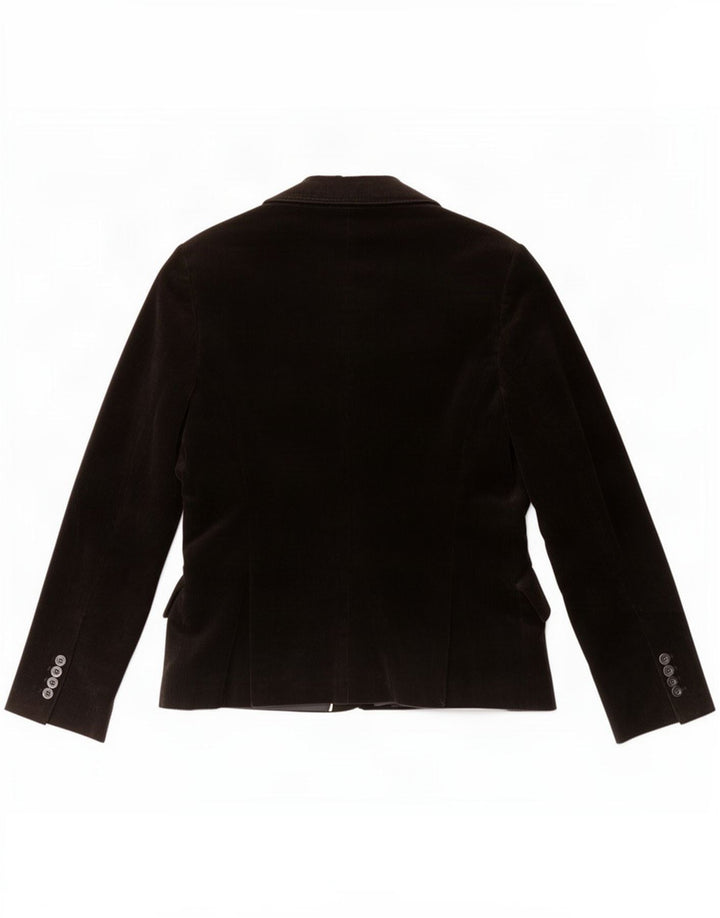Zara Chaqueta Blazer De Pana De 2 Botones para Mujer EU 42 Grande Algodón Negro