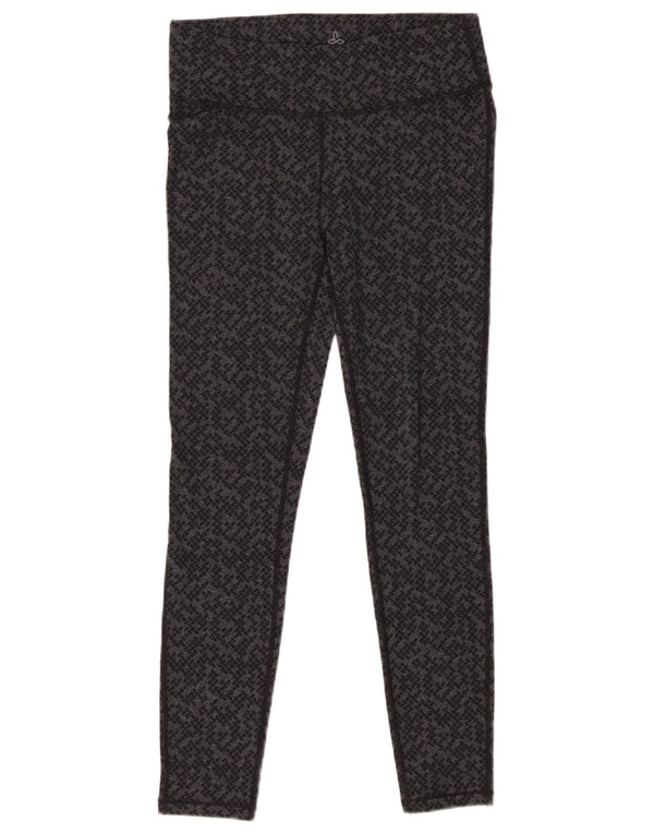 PRANA Leggings para mujer UK 8 Small Gris Geométrico Nylon