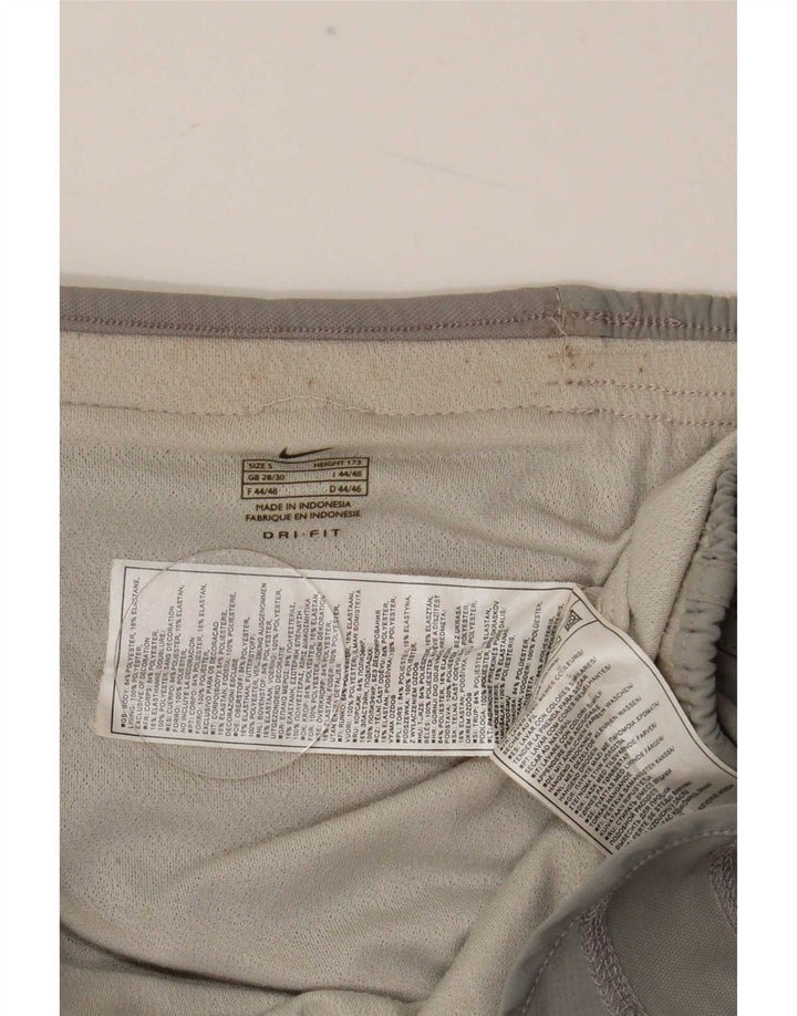 Nike - Pantalones cortos deportivos Dri Fit para mujer, talla 10, poliéster gris pequeño