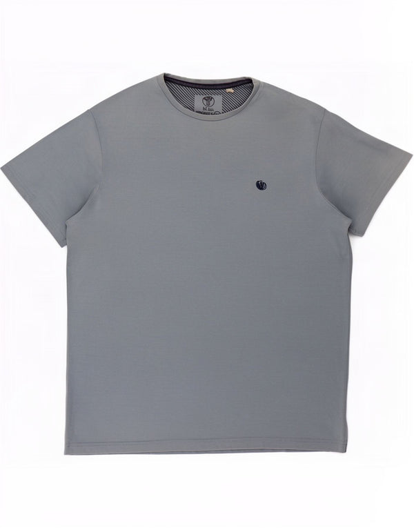 Camiseta para hombre Fat Face Top Azul Medio Algodón