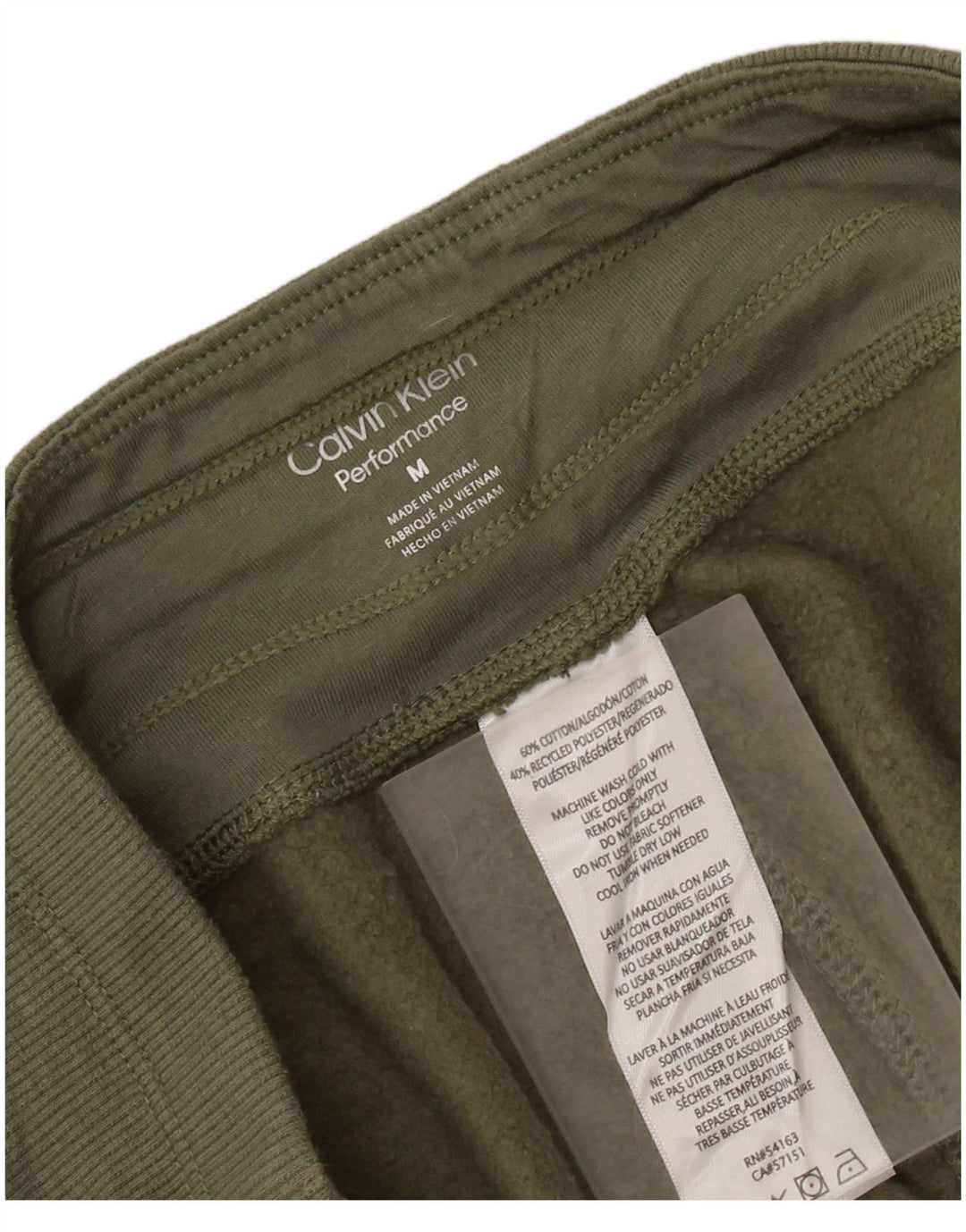 CALVIN KLEIN Pantalones de chándal con estampado gráfico para mujer Joggers UK 40 Medium Khaki