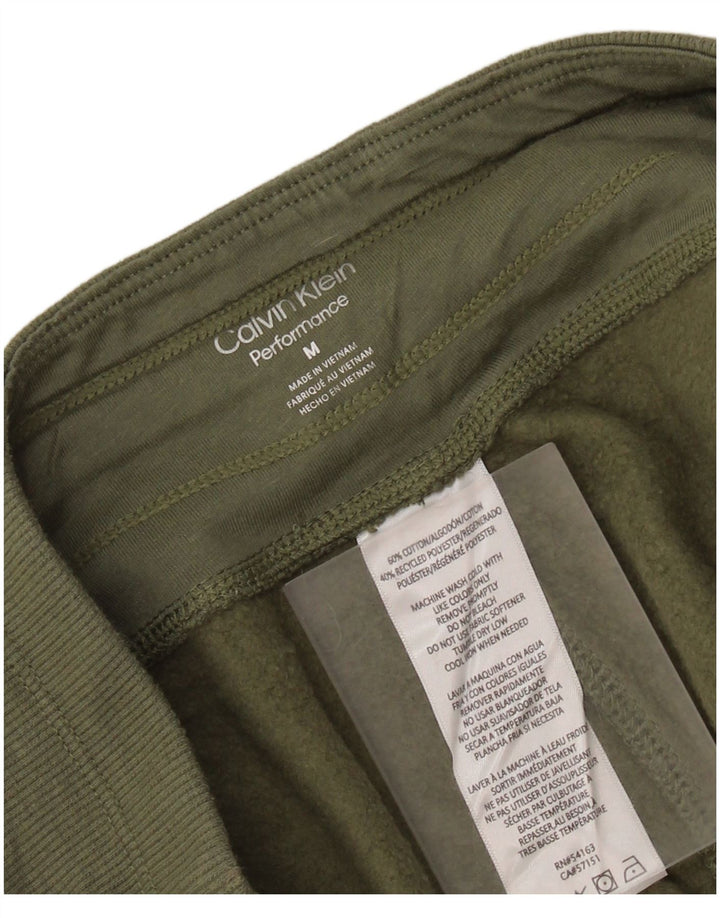 CALVIN KLEIN Pantalones de chándal con estampado gráfico para mujer Joggers UK 40 Medium Khaki