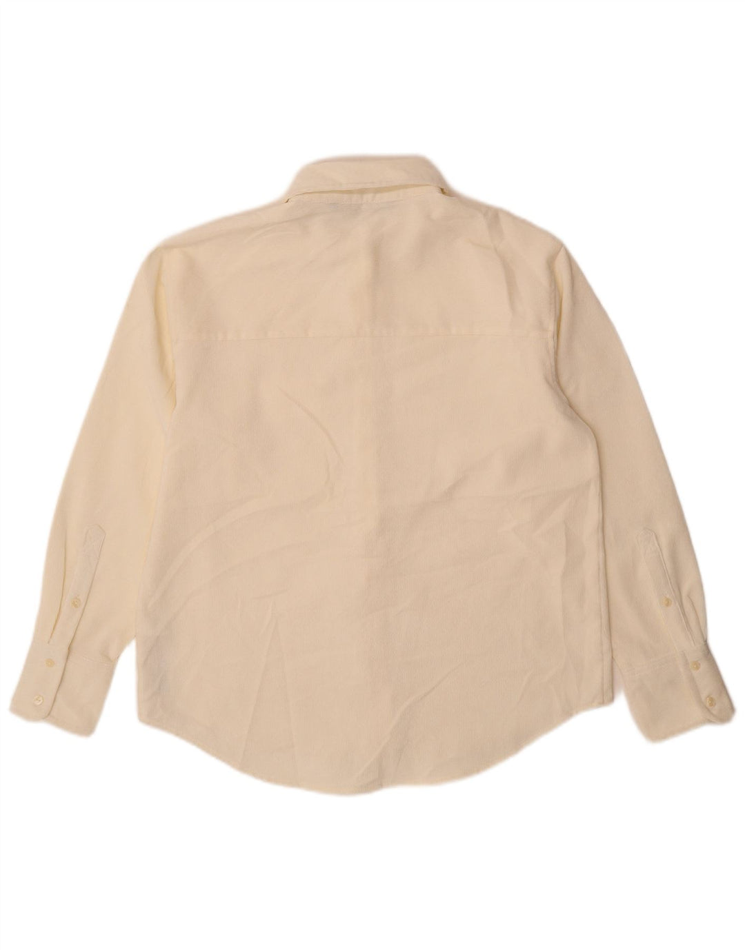 Zara Mujer Sobrecamisa Camisa Extragrande UK 10 Small Off White Poliéster