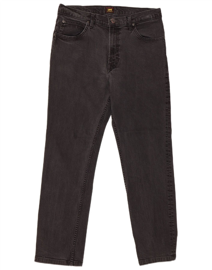 Lee Vaqueros Rectos Brooklyn para Hombre W34 L30 Algodón Negro