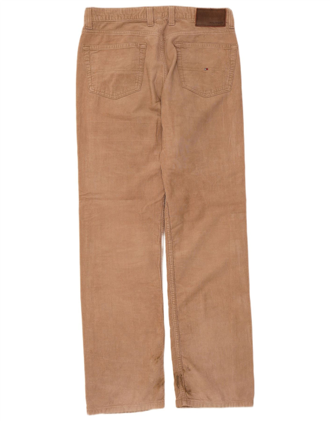 TOMMY HILFIGER Pantalones rectos de pana para hombre W32 L34 Algodón beige