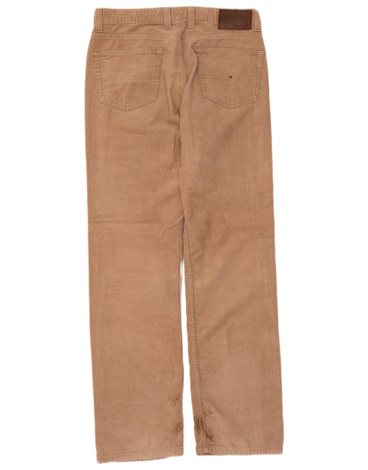 TOMMY HILFIGER Pantalones rectos de pana para hombre W32 L34 Algodón beige
