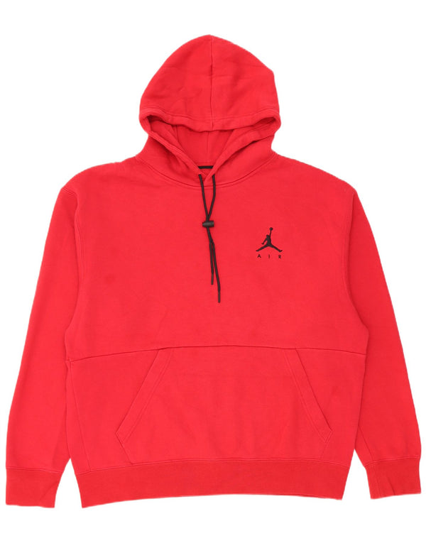 Jordan - Sudadera con capucha para hombre, ajuste estándar, talla XL, algodón rojo