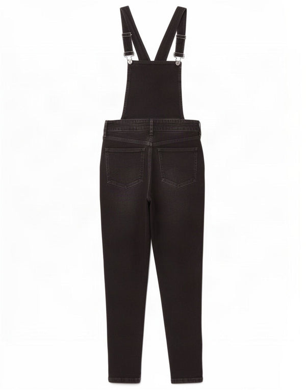 Vaqueros ajustados con peto para mujer de Fat Face UK 8 Small W25 L26 Algodón negro