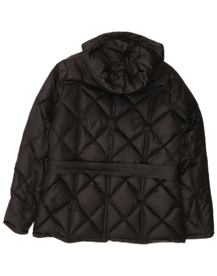 BARBOUR Chaqueta acolchada con capucha para mujer Reino Unido 44 Grande Negro
