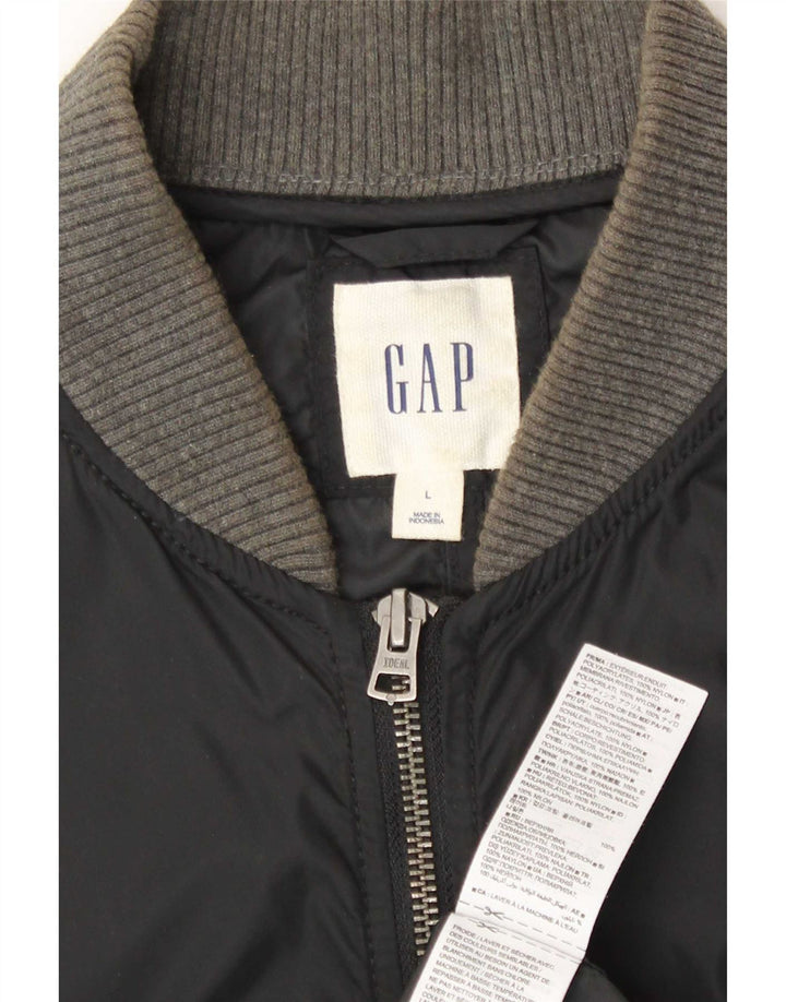 Chaqueta bomber para hombre Gap UK 40 Large Nylon negro