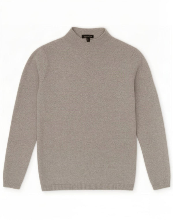 Massimo Dutti Jersey con Cuello Alto para Mujer UK 10 Small Gris Lana