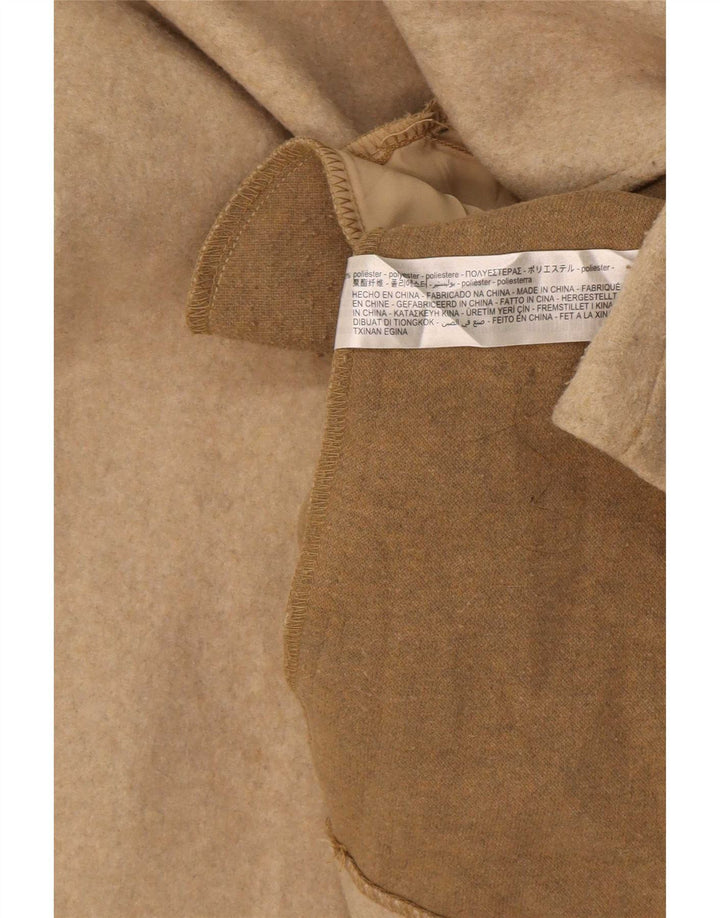 Zara Mujer Abrigo extragrande con capucha UK 6 XS Poliéster beige