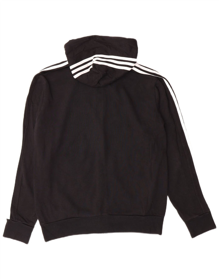 ADIDAS Sudadera con capucha y cremallera para hombre, mediana, negra
