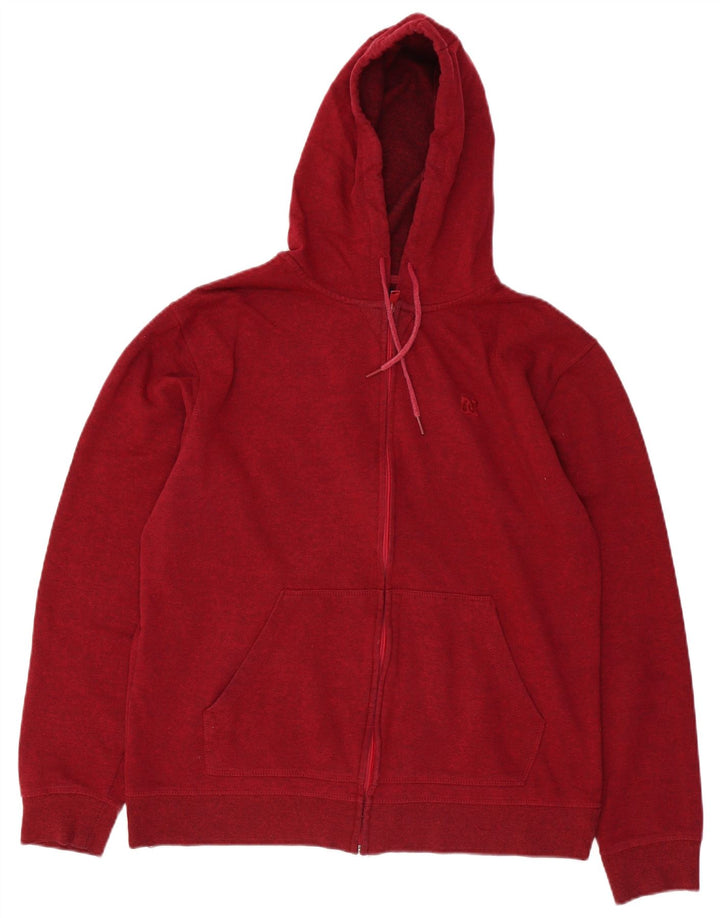 DC - Sudadera con capucha y cremallera para hombre, talla XL, color rojo moteado