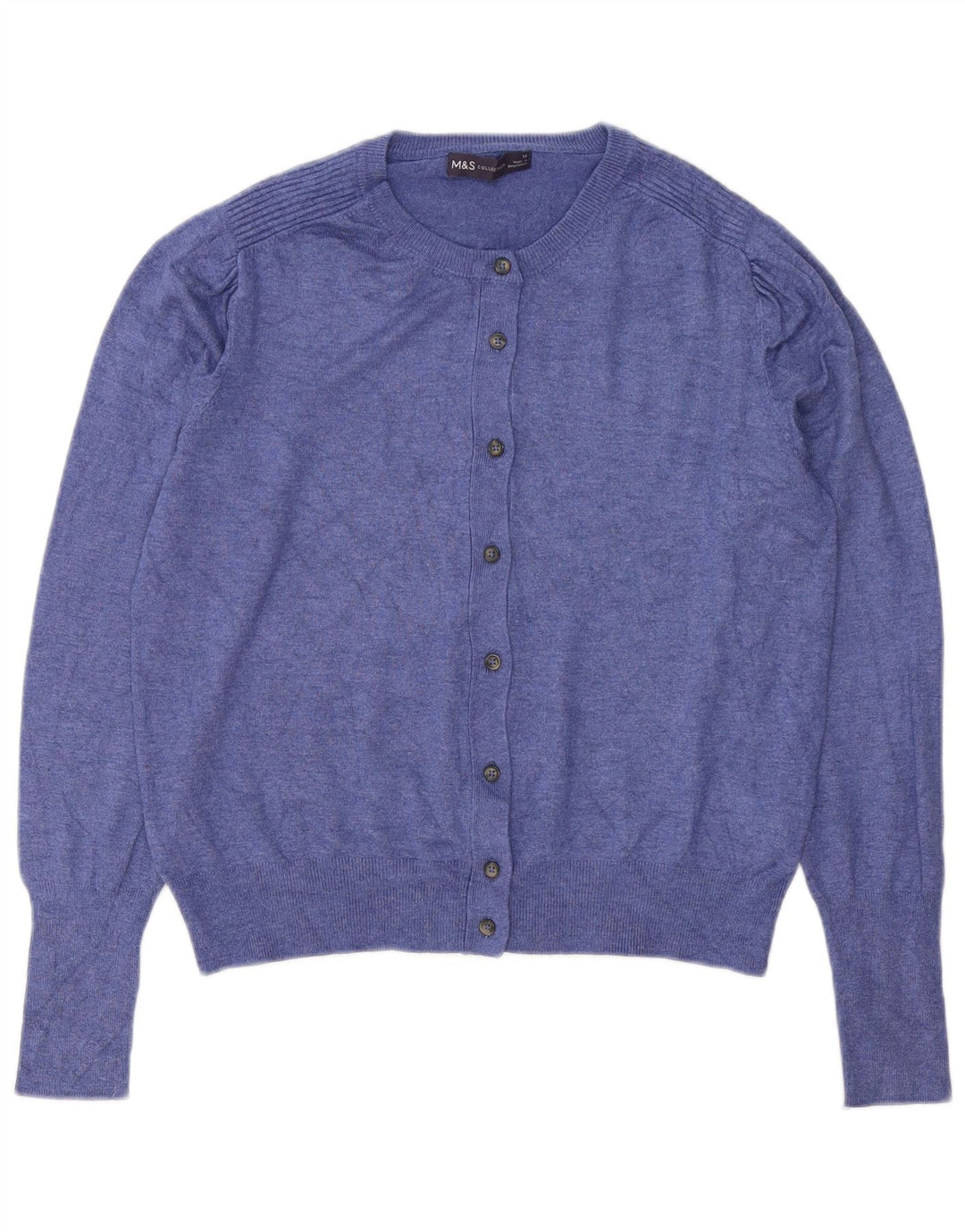 Marks & Spencer - Cárdigan para mujer, talla 40, viscosa azul medio