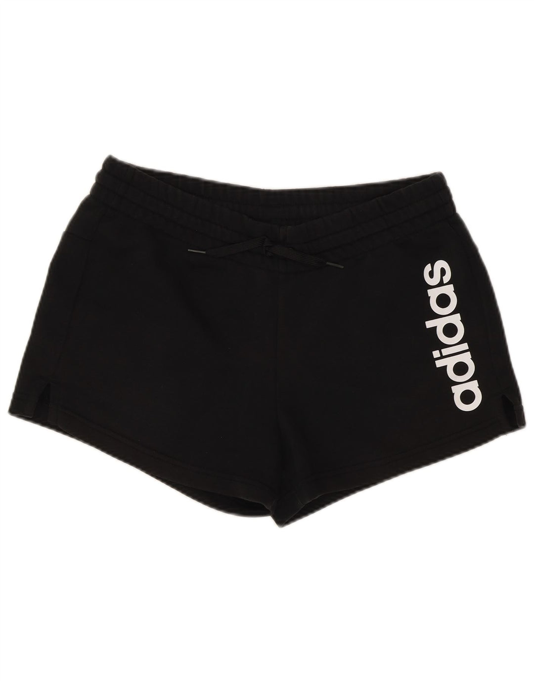 ADIDAS Pantalones cortos deportivos gráficos para mujer Reino Unido 12/14 Mediano Negro Algodón