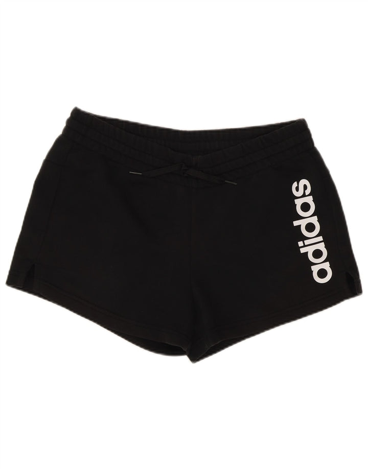ADIDAS Pantalones cortos deportivos gráficos para mujer Reino Unido 12/14 Mediano Negro Algodón