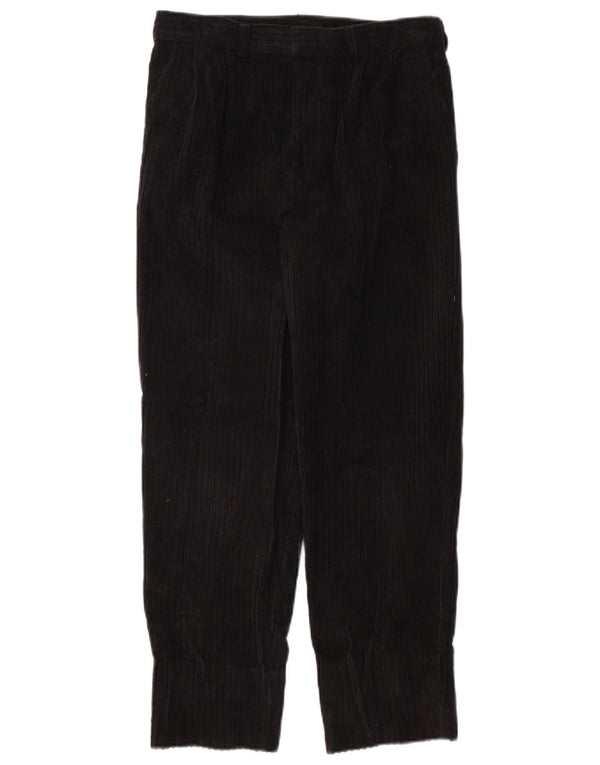 Pantalones de pana con pinzas para mujer St. Bernard W28 L26 Algodón negro