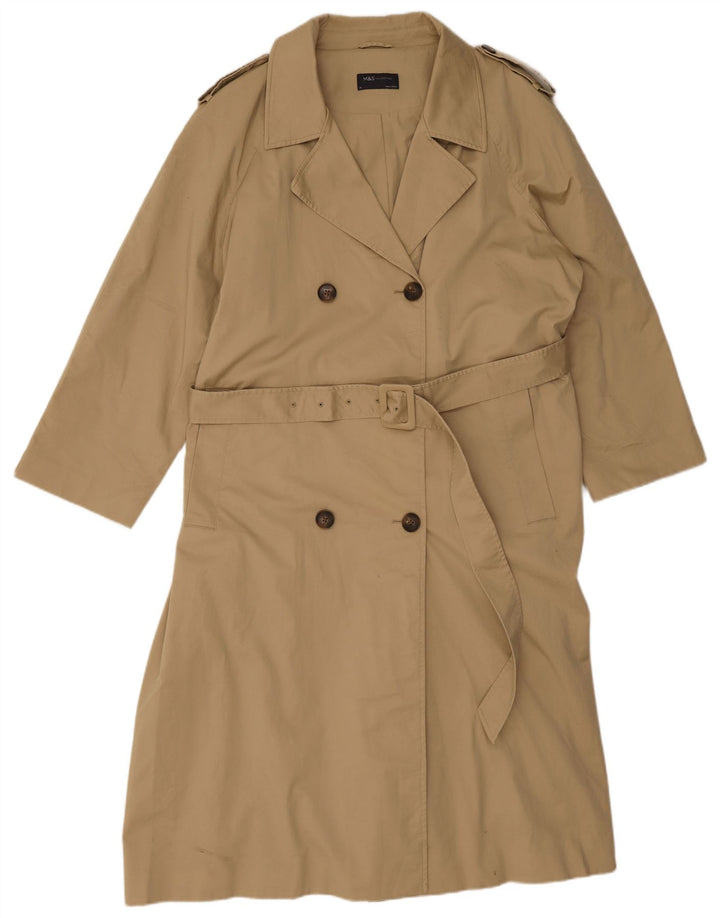 Marks & Spencer Gabardina para mujer UK 20 2XL Algodón beige