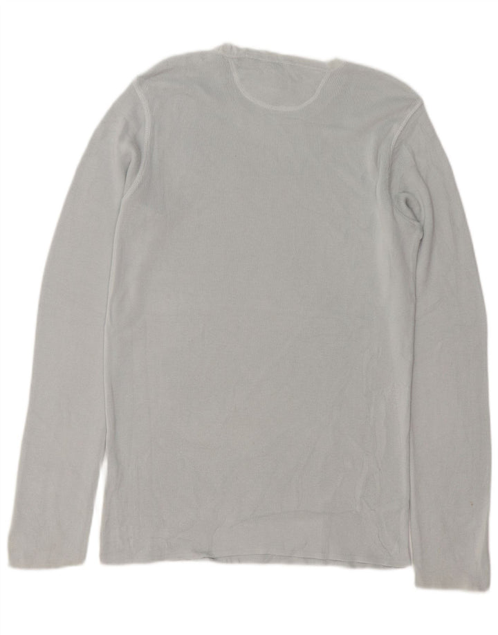 Armani Jeans Hombre Top Manga Larga Grande Gris Algodón