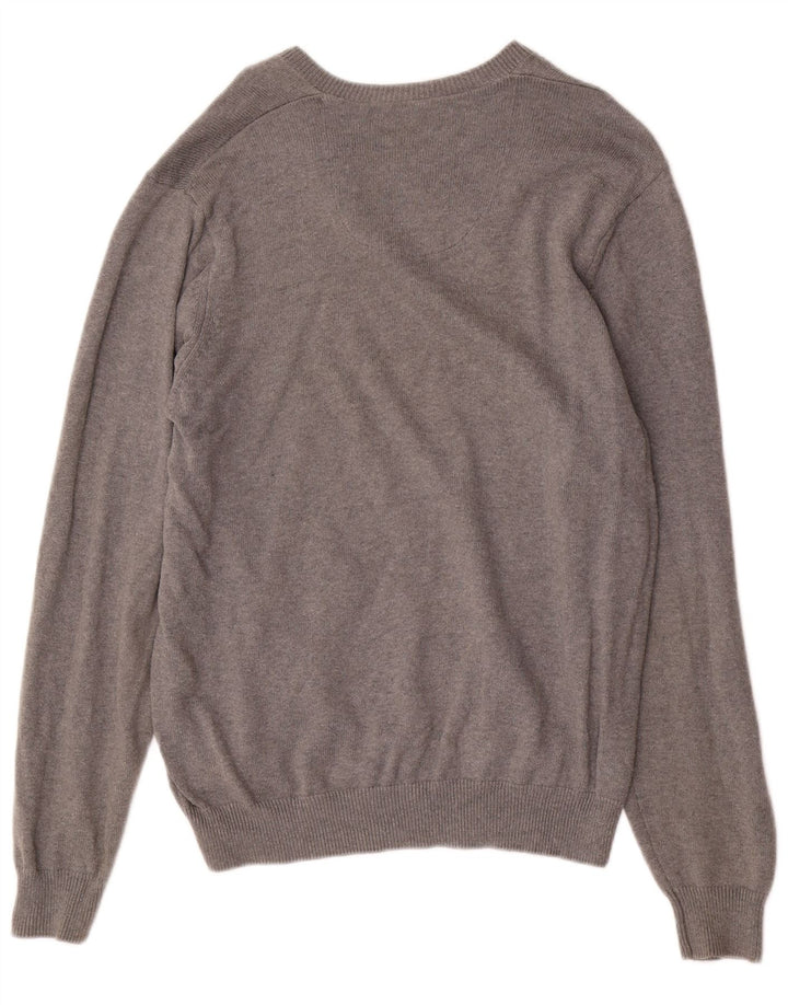 Marks & Spencer Jersey con Cuello en V Azul Harbor para Hombre Algodón Gris Medio