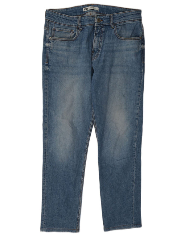 Zara Mens Slim Jeans EU 42 Large W32 L27 Algodón Azul