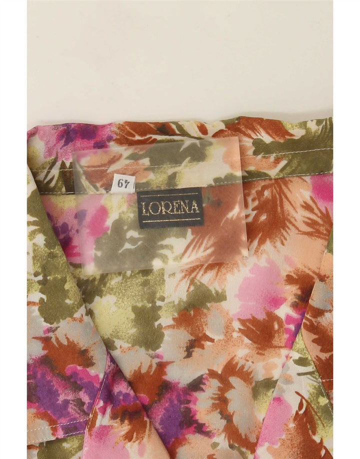 Camisa Lorena Mujer Manga Corta IT 49 XL Multicolor Floral