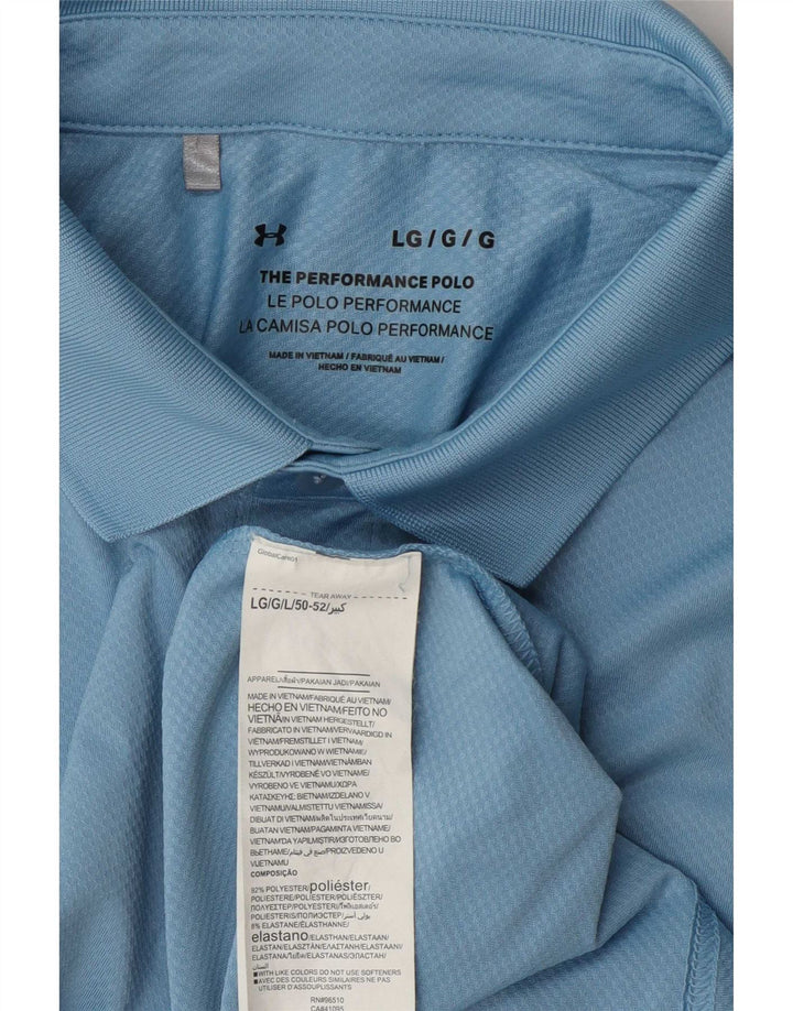 Polo Under Armour Hombre Poliéster Azul Grande
