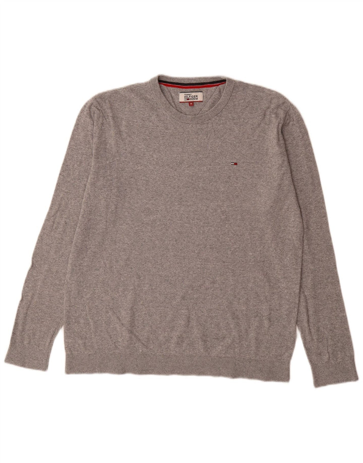 Tommy Hilfiger Jersey con cuello redondo para hombre de algodón gris medio