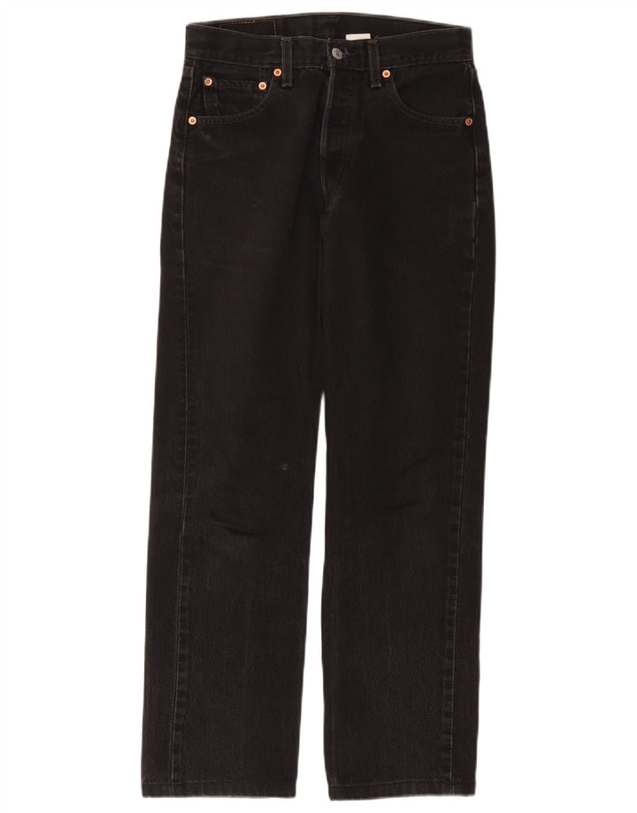 Levi's Mujer 501 Vaqueros Rectos W29 L28 Algodón Negro