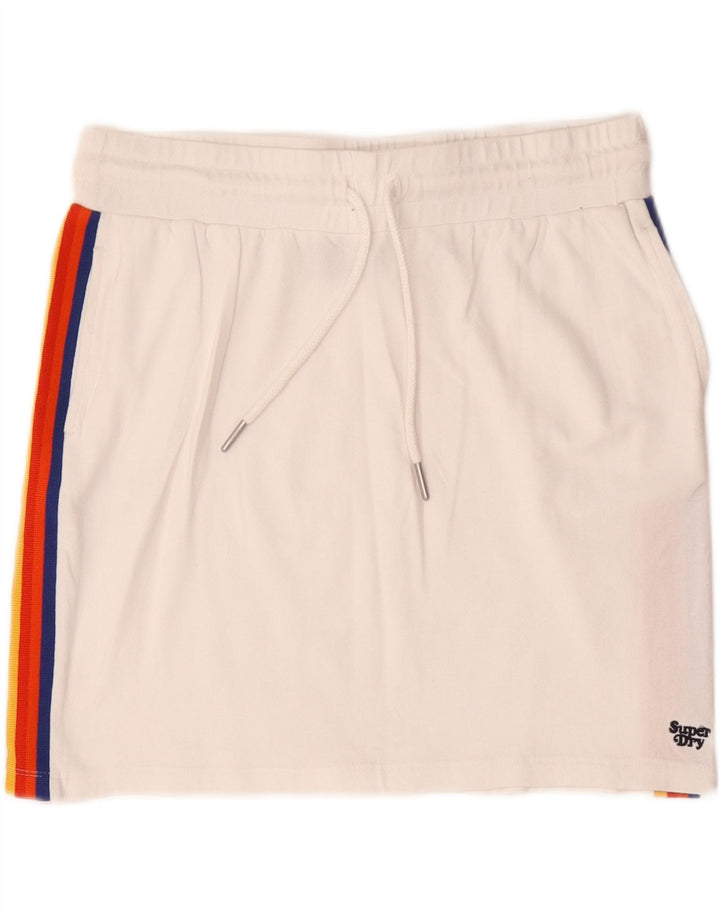 Minifalda Superdry para mujer UK 40 Medium W30 Algodón a rayas blancas