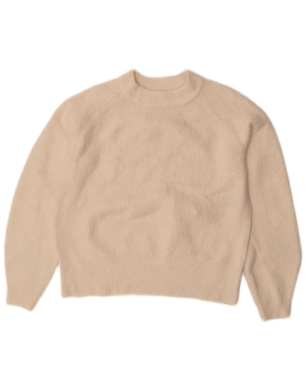 Marks & Spencer Suéter de cuello redondo para mujer UK 10 Small Off White