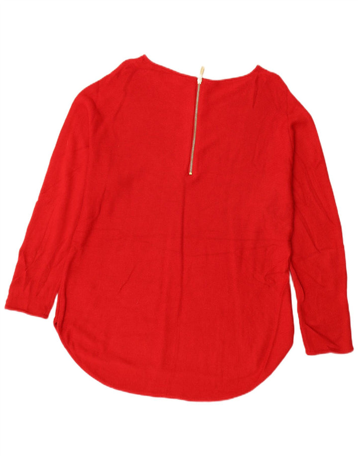 MICHAEL KORS Jersey con cuello barco para mujer UK 16 Grande Algodón rojo