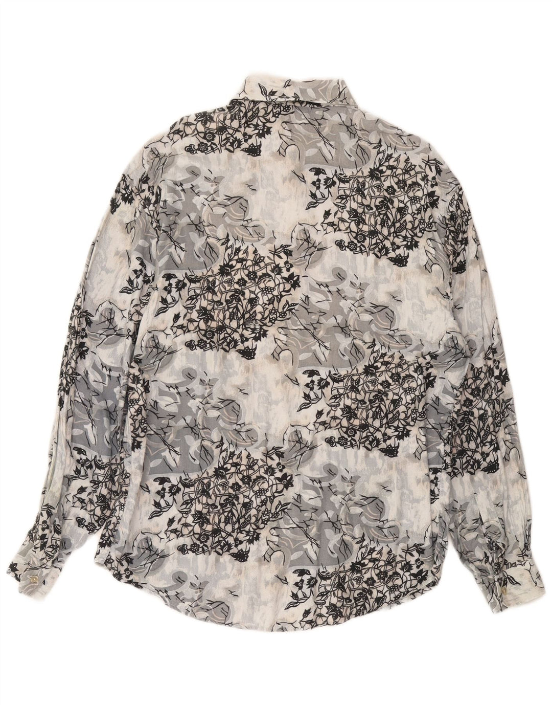 CRIVER Camisa Hombre Viscosa Floral Gris Medio