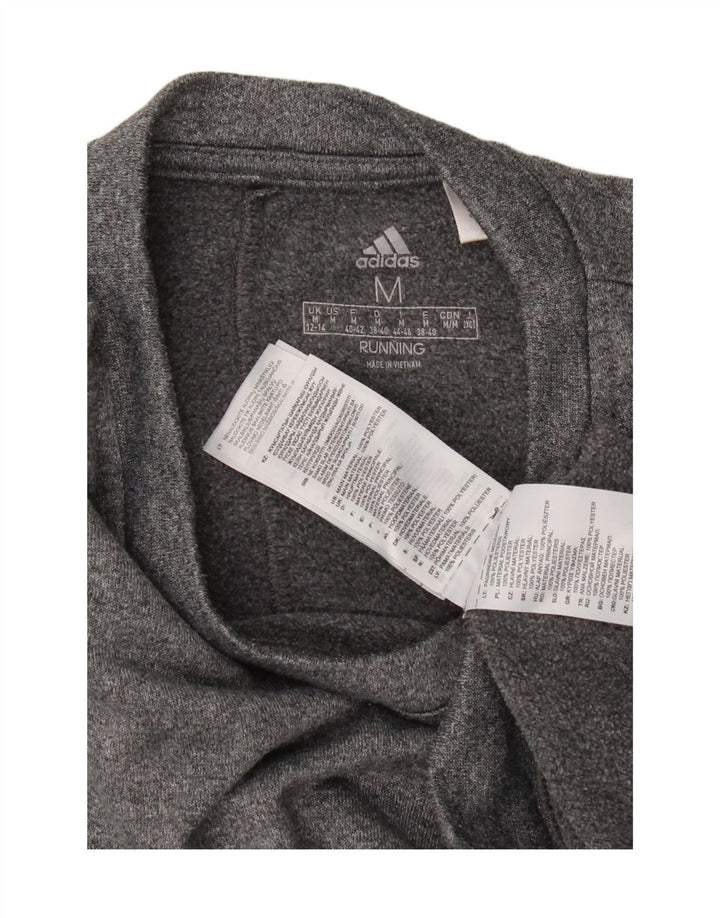 ADIDAS Womens Sweatshirt Jumper UK 12/14 Medium Grey Polyester Vintage Adidas and Second-Hand Adidas from Messina Hembry 