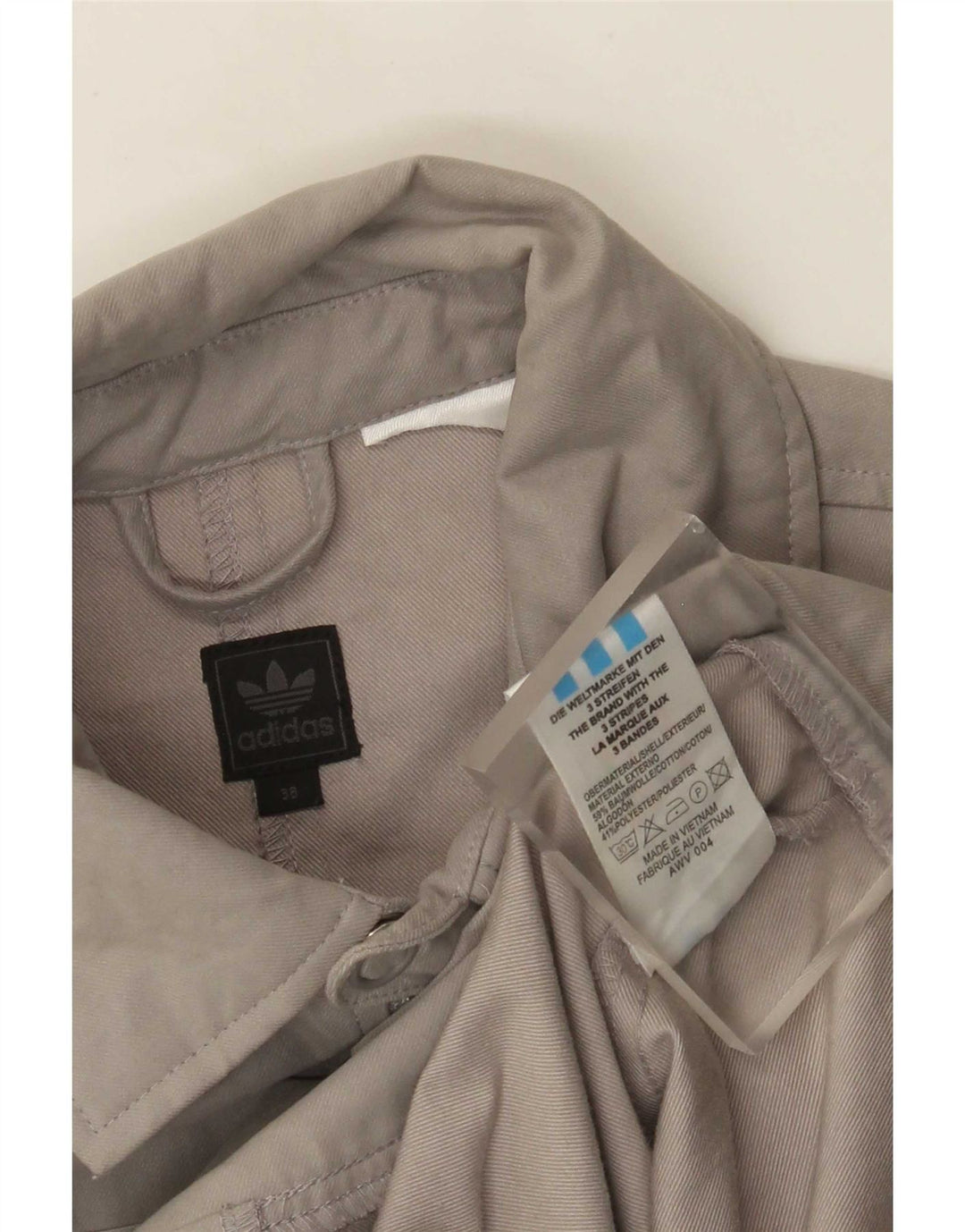 Adidas Chaqueta Bomber Mujer EU 38 Algodón Gris Medio