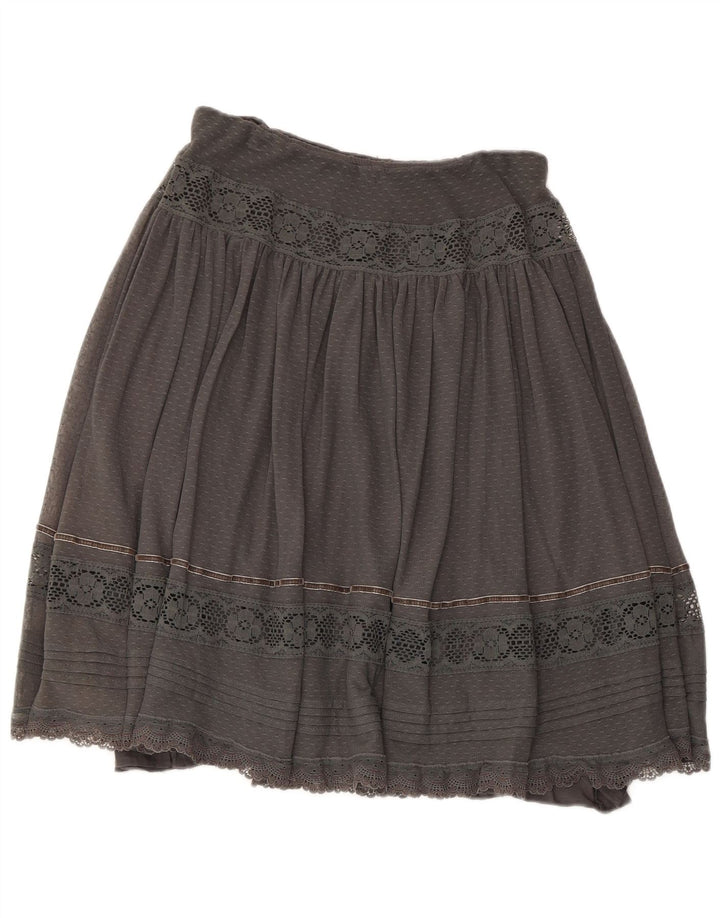 Zara Mujer Falda Plisada Mediana W28 Gris Rayas