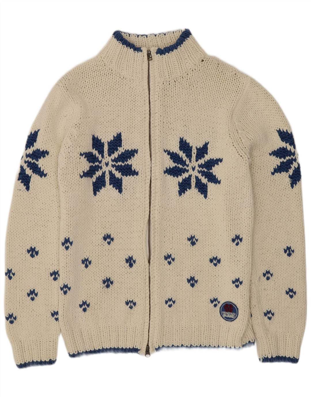 Marlboro Classics - Cárdigan para hombre, color blanco roto, estilo Fair Isle Retro