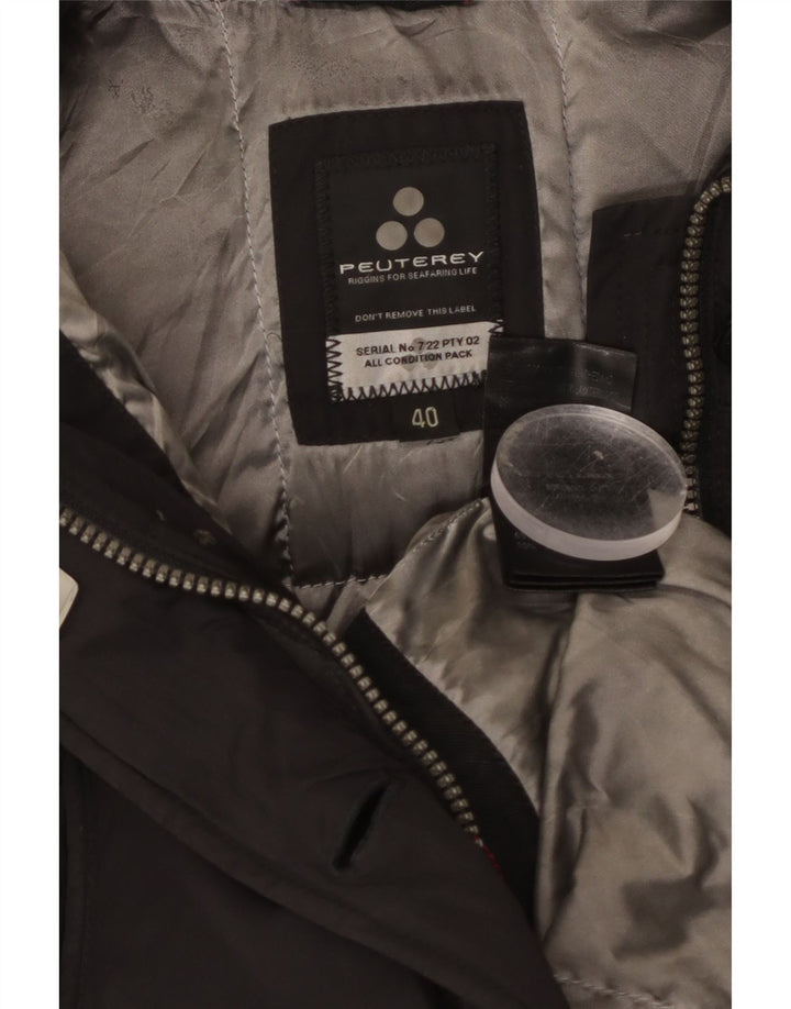 PEUTEREY Abrigo acolchado para mujer IT 40 Small Poliamida negra