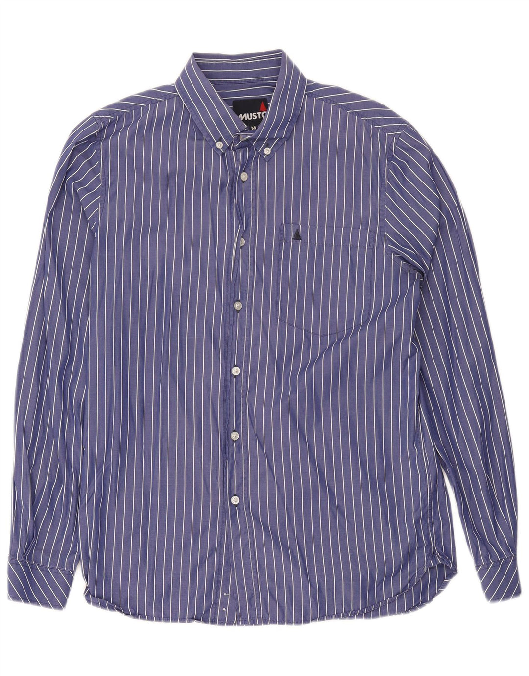 Camisa Musto Hombre Rayas Azul Medio