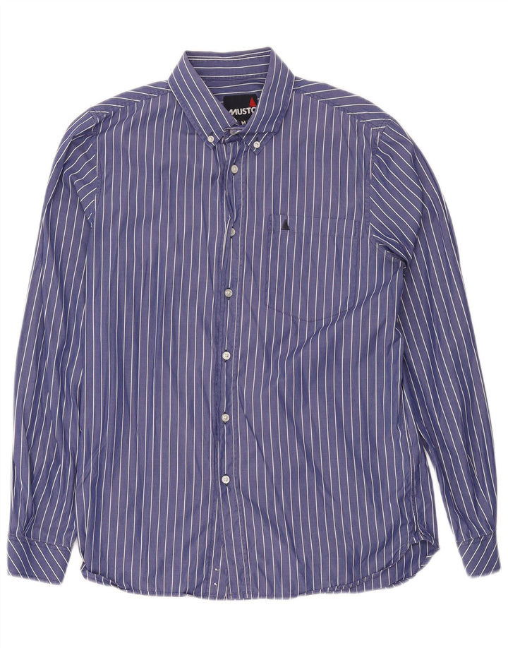 Camisa Musto Hombre Rayas Azul Medio