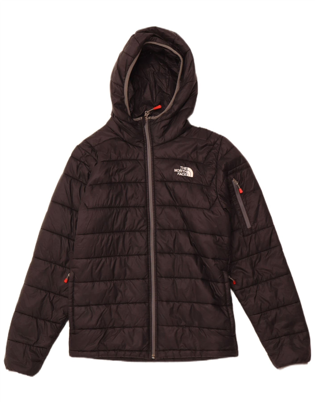 THE NORTH FACE Chaqueta acolchada con capucha para hombre UK 36 Small Black Nylon