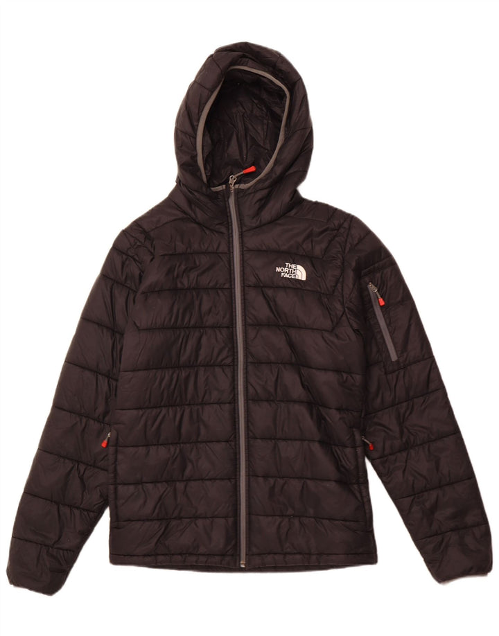 THE NORTH FACE Chaqueta acolchada con capucha para hombre UK 36 Small Black Nylon