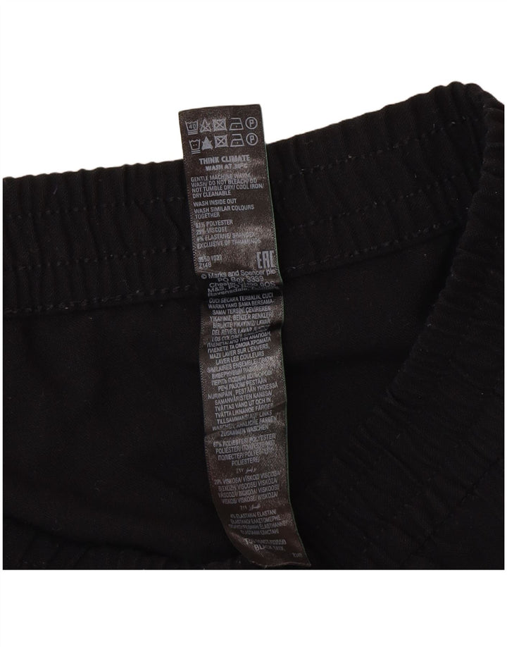 Marks & Spencer Pantalones de chándal para mujer UK 44 Mediano Negro Poliéster